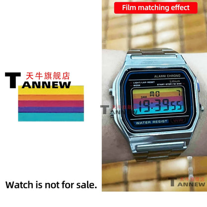 Casio F-91W A158W A168 Mod Kit - STN HD Display, Rainbow Gradient Display Sticker & Complete Watch Makeover Set
