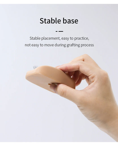 GLAMLASH Mini Lash Practice Head – Flat Model for Eyelash Extension Training with Removable Replacement Eyelids