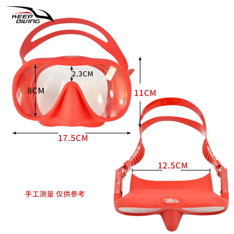 Professional Diving Mask for Scuba & Free Diving – Anti-Fog Snorkeling Goggles for Underwater Fishing Adults
