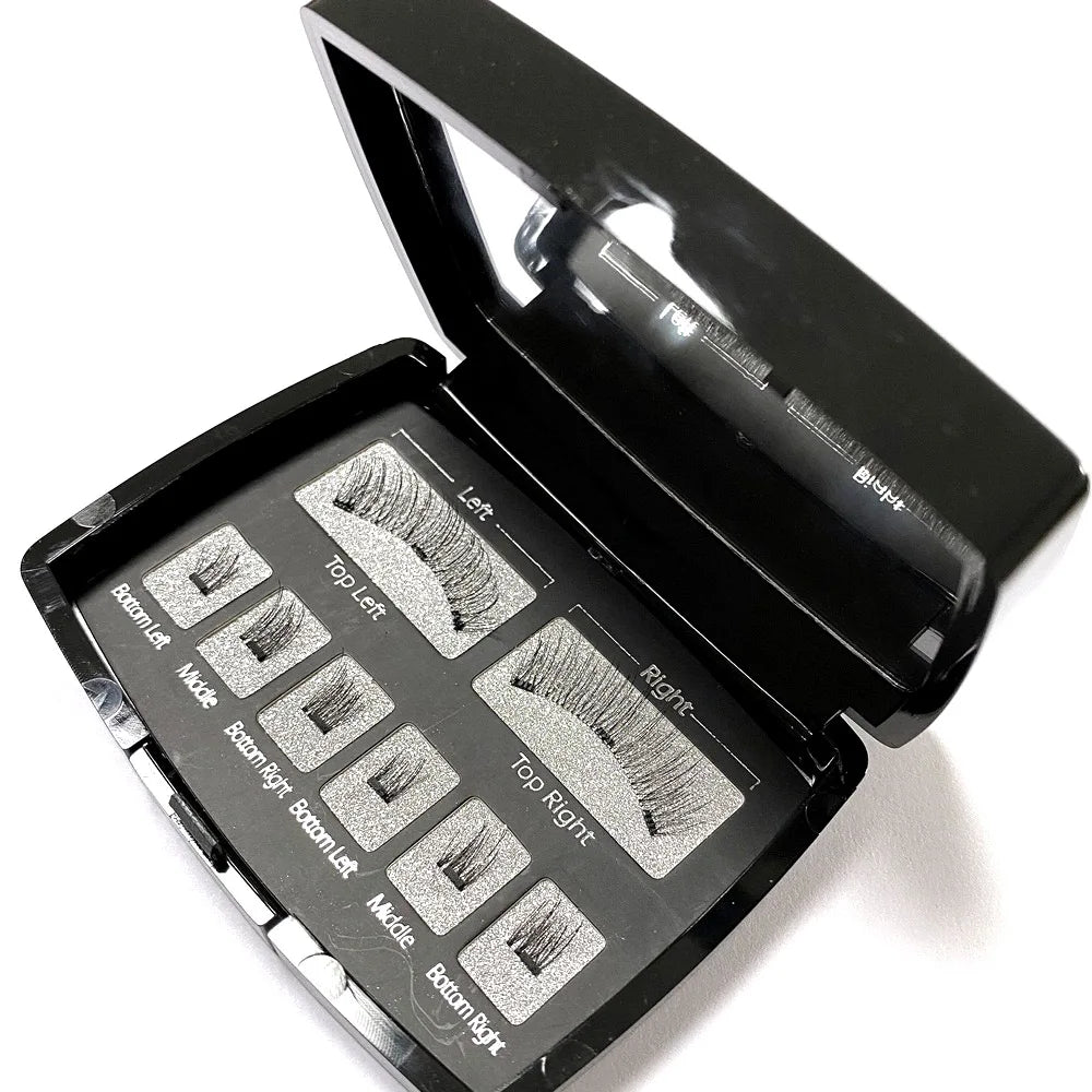 3 Magnetic Mink Eyelashes – Natural Long False Lashes with Applicator, High-Quality Extensions