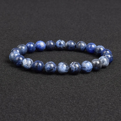 Genuine Natural Stone Beaded Bracelet – Apatite, Lapis Lazuli, Agate & Tiger Eye High Quality Crystal Gem Jewelry Bangle for Men & Women