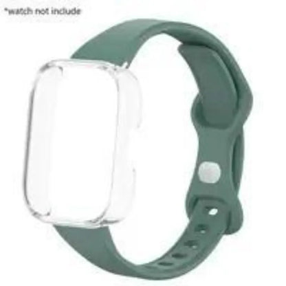 Slim Silicone Strap & Case - Soft Matte Protective Cover Bracelet for Redmi Watch 6/5/4 Active & 5 Lite