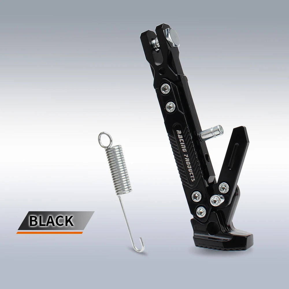 Motorcycle Kickstand Support — Universal Alloy Side Stand Bracket for Dirt Bikes & Motorbikes Tripod Foot Holder