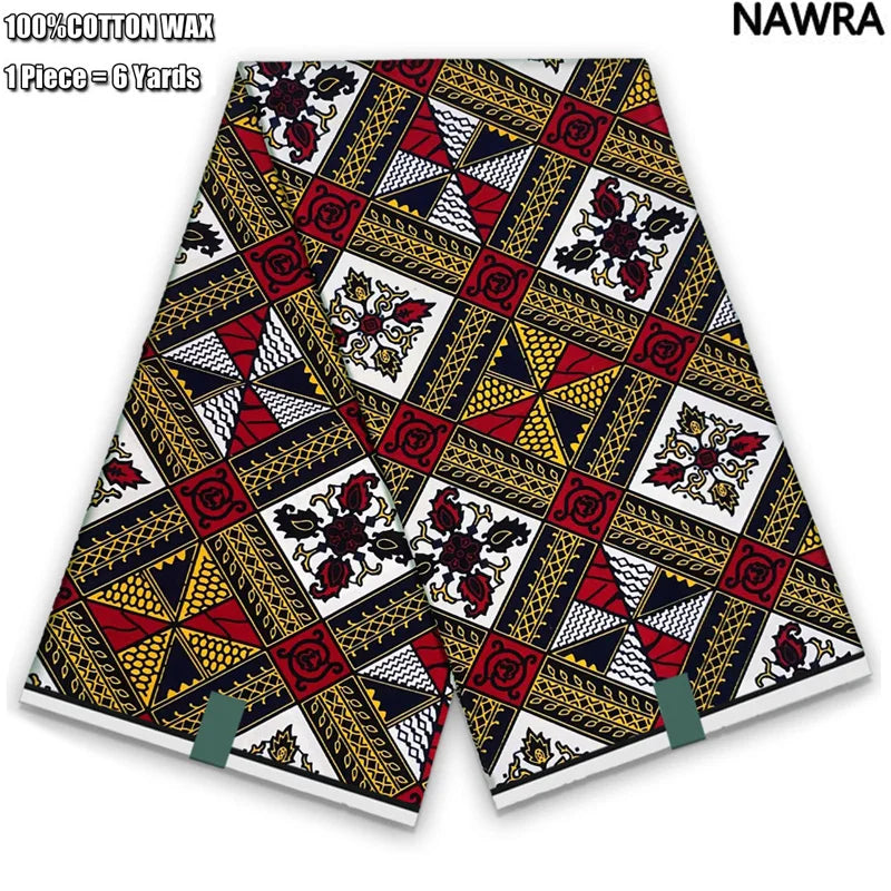 2026 African Real Wax Print Fabric - 100% Cotton Ghana Style Soft Ankara Pagne