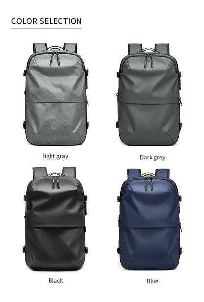 Men's Travel Backpack – Vacuum Compression, 17-Inch Laptop Backpack, Large Capacity Business & School Backpack, Expanded Hiking Bag