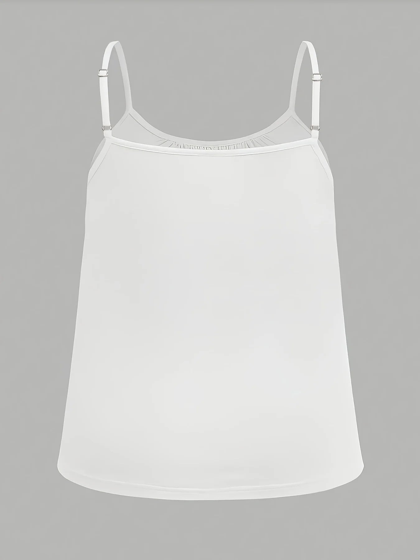 Plus Size Summer Camisole - Solid Color Sleeveless Casual Tank Top
