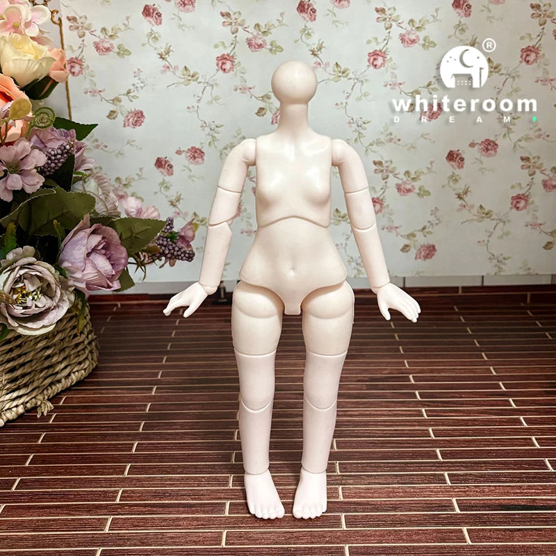 30cm 1/6 BJD Ball Jointed Doll – Starry Gray Eyes with Lolita Fashion Dress, DIY Toy Gift for Girls