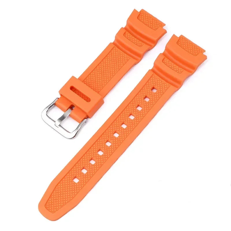18mm Silicone Watch Strap for Casio G-Shock - Replacement Rubber Band for AE-1000W, AQ-S810W, SGW-400H, W-735H and Compatible Models