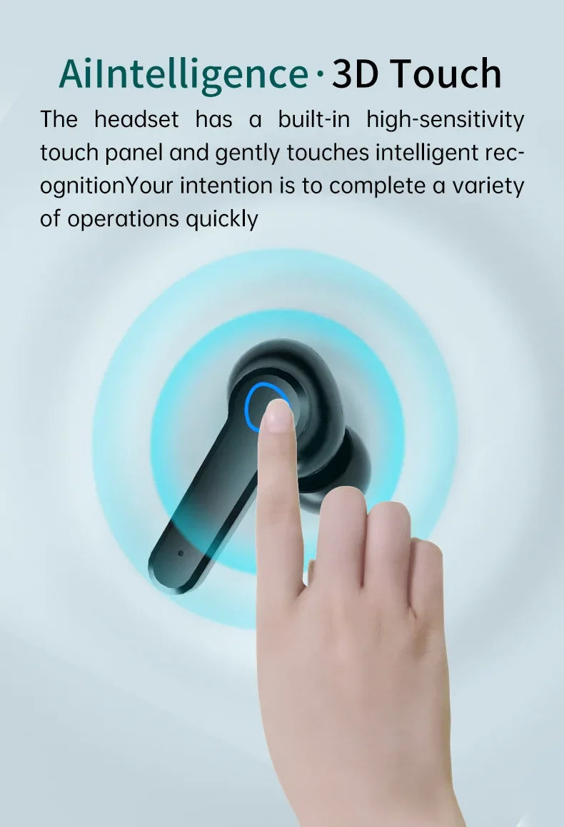 Original M19 Wireless Bluetooth Headset – LED Display Earbuds with Mic for iPhone & Xiaomi TWS Earphones