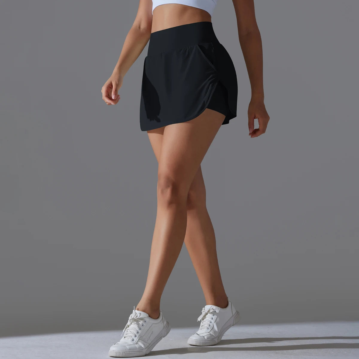 Outdoor Sports High Waist Yoga Skirt — Breathable Badminton Tennis Active Fitness Athletic Short Skirt