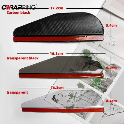 2/4PCS Carbon Fiber Rearview Mirror Rain Shield - Flexible Side Mirror Rain Cover & Protector for Cars