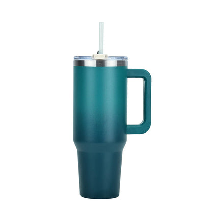 30/40oz Stainless Steel Insulated Tumbler – Large Thermos Bottle with Handle for Gym, Sports & Travel