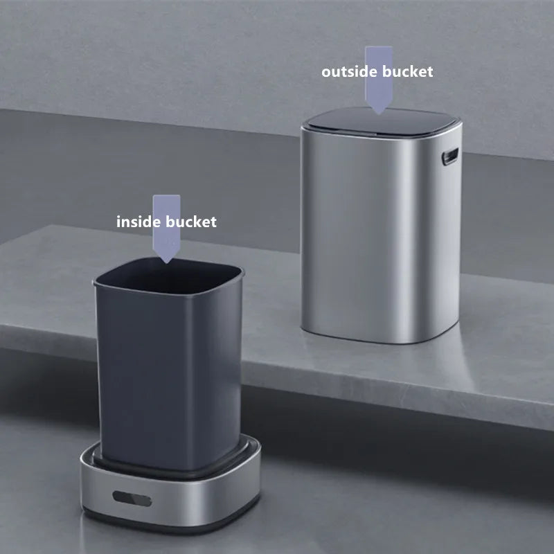 13L Smart Automatic Trash Can — Large Capacity Electric Rubbish Bin for Bathroom, Kitchen & Home
