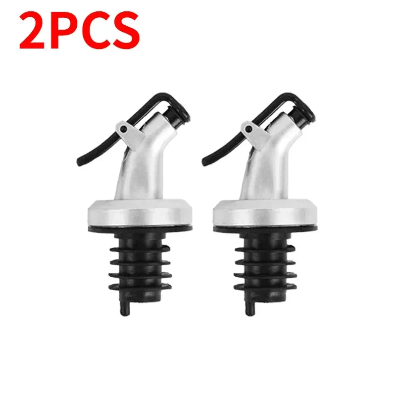 Leak-Proof Oil Bottle Pourer - Food Grade Stopper Spout Dispenser for Oil, Wine, Liquor & Sauce Bottles