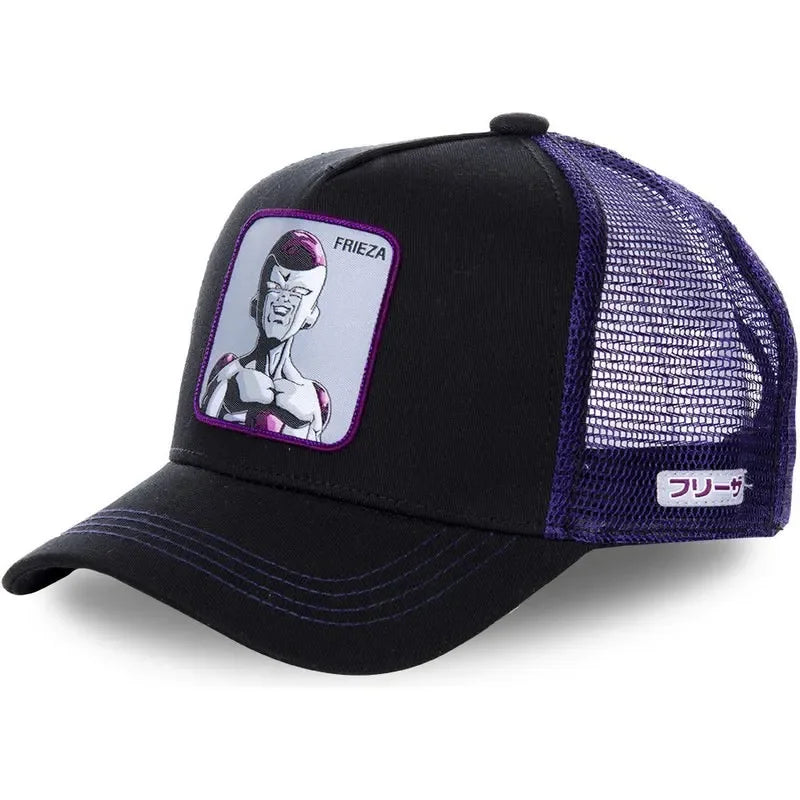 Dragon Ball Son Goku Trucker Cap - Embroidered Adjustable Mesh Sun Visor Hat for Men Summer Travel