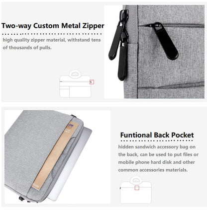 Water-Resistant Laptop Sleeve Bag - Universal Notebook Handbag Case for 11-15.6 Inch MacBook & Computer Travel Protection
