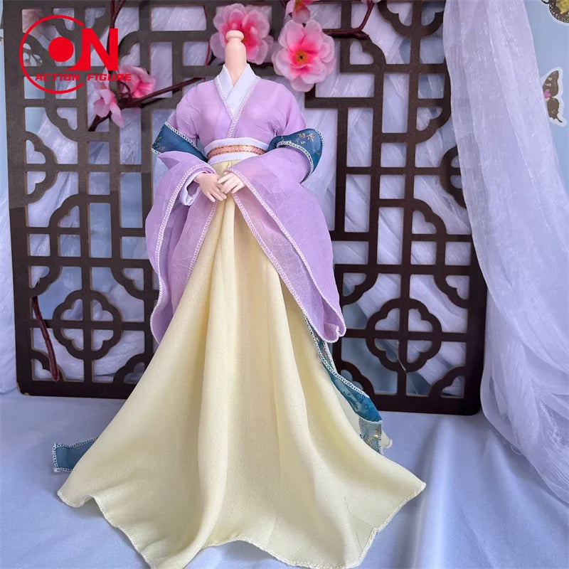1/6 Female Doll Hanfu Outfit – Ancient Traditional Dress for 12-Inch Action Figures, Cosplay Model Toy