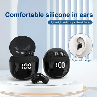 SK18 Superbass Earphones: TWS Wireless Bluetooth Headset with Mic - Smart Touch, Noise Reduction