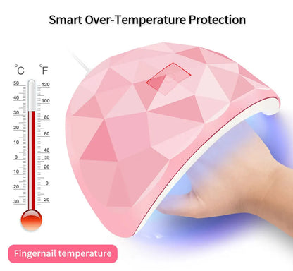 CNHIDS 54W 18 LED UV Nail Dryer – Manicure Lamp with USB, Smart Timer & Sun Light for Gel Nail Polish Curing
