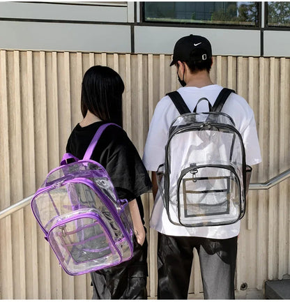 Transparent Shoulder Bag | Unisex Large Capacity Waterproof Multifunctional Backpack for Men & Women