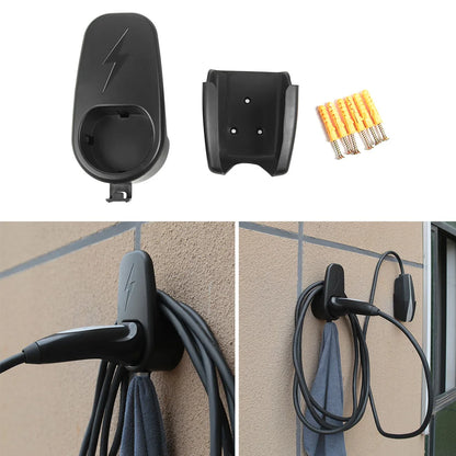 Vehicle Charger Control Holder with Chassis Bracket - Wall Stand for Tesla Model 3/Y, Charger Cable Organizer