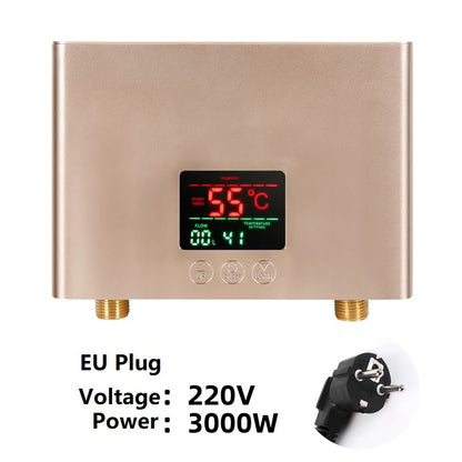 110V/220V Instant Water Heater 3000W/5500W | Wall-Mounted Electric Shower Heater for Bathroom & Kitchen Hot Water