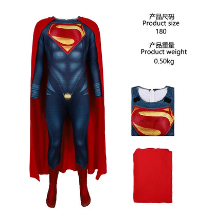 Superman Cosplay Costume – Halloween & Carnival Party Hero Outfit for Men and Women