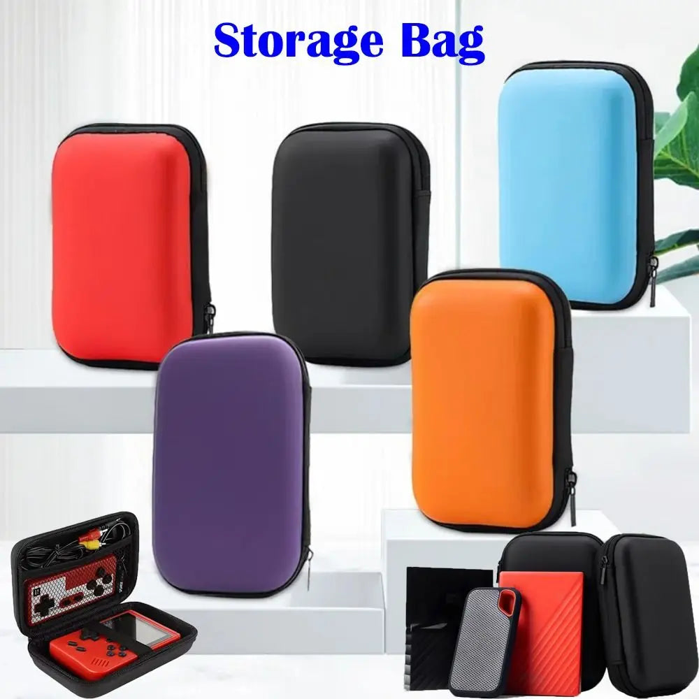 5.5-inch Portable EVA Game Console Storage Bag – Multi-Color Protective Case for GB300, FC, RG35XX Handhelds