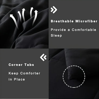 Full Size Bed Comforter Set – Soft Breathable All-Season Bedding with 1 Comforter & 1-2 Pillow Shams, Machine Washable