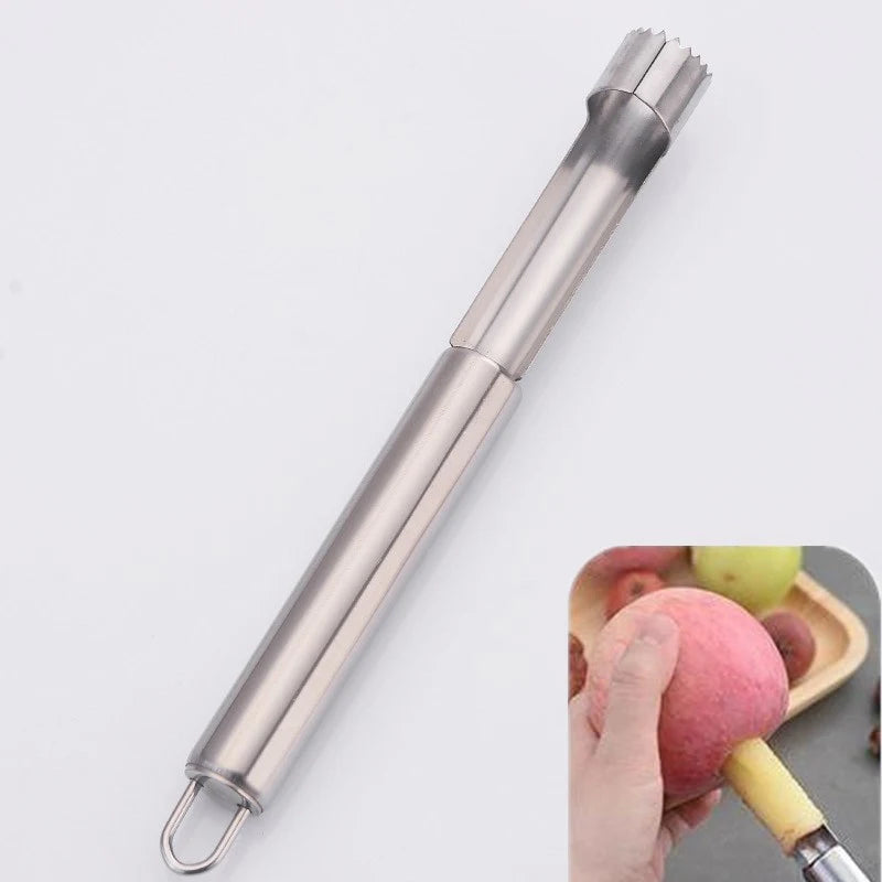 Stainless Steel Fruit Corer & Apple Seed Remover – Home Vegetable Tool for Pear, Red Dates, Hawthorn, and Kitchen Accessories
