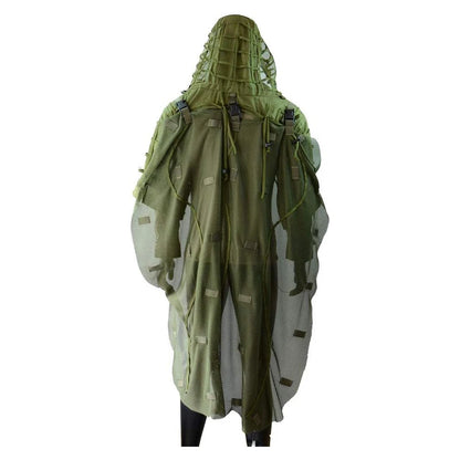 Ghillie Suit Set | Camouflage Hunting Poncho, Base, Cape & Sniper Viper Hood for Airsoft & Paintball