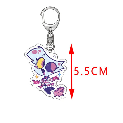 Hazbin Hotel Anime Keychain – Alastor Acrylic Figure Backpack Pendant for Fans & Gifts
