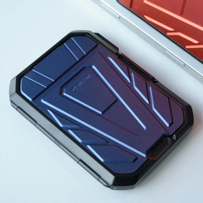 DUZON Armor Magnetic Wallet Case for iPhone 17 & 16 Pro Max - Detachable 3-Slot Card Holder with Adjustable Metal Kickstand