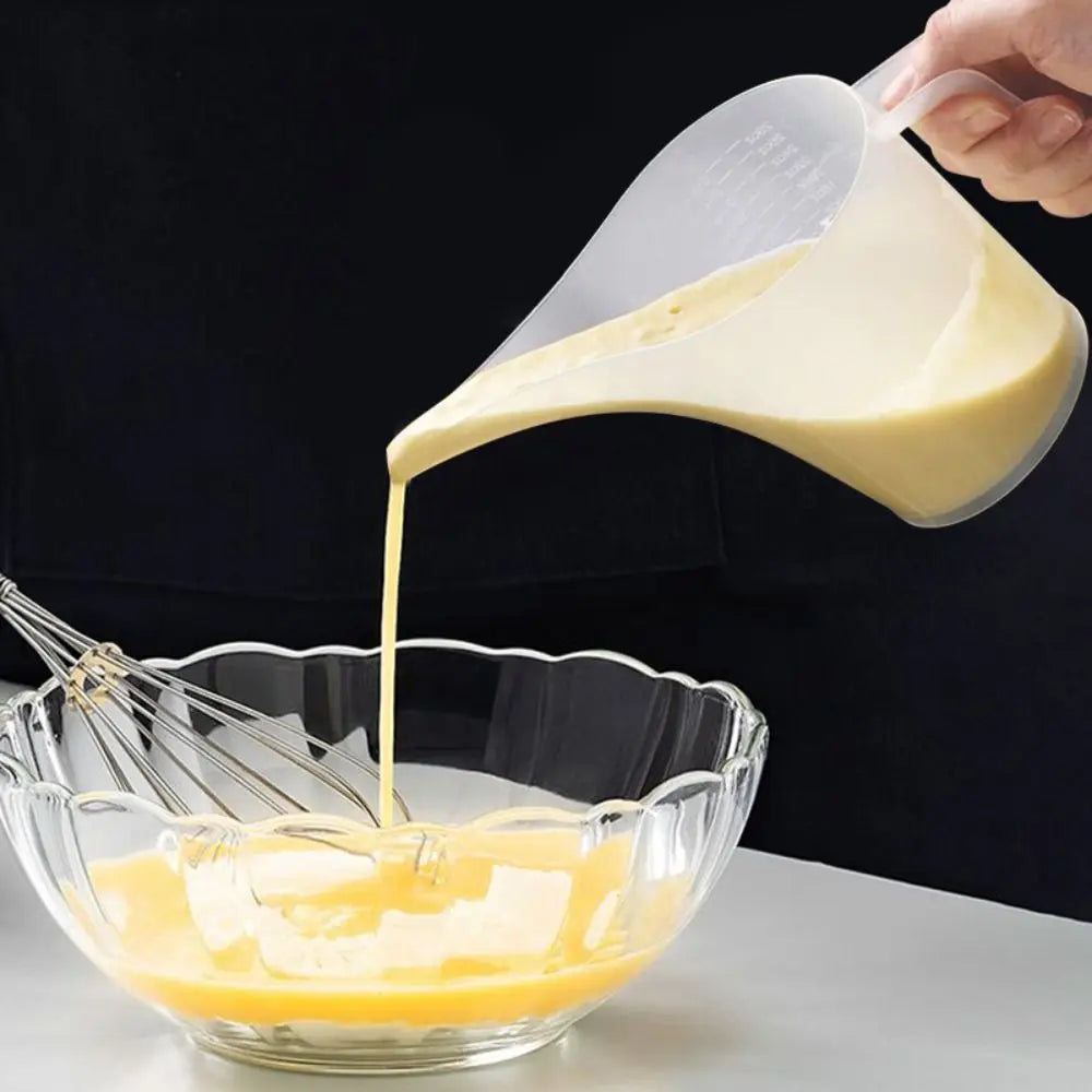 1000ML Plastic Measuring Cup with Long Spout – Graduated Funnel Pitcher Jug for Precise Liquid Pouring Kitchen Tool