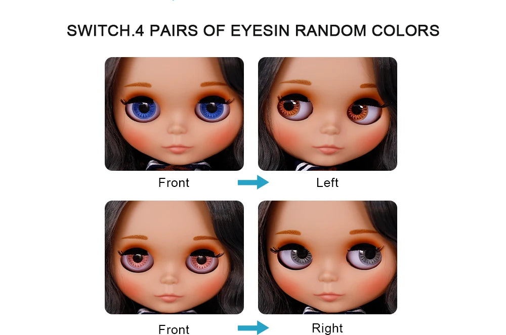 ICY DBS Blyth 1/6 Joint Doll – 30cm Tan Skin Matte Face BJD Girl Doll Toy Gift