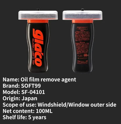 Soft99 Glaco Car Windshield Rain Repellent — Glass Hydrophobic Coating & Oil Film Remover for Anti-Rain Car Glass