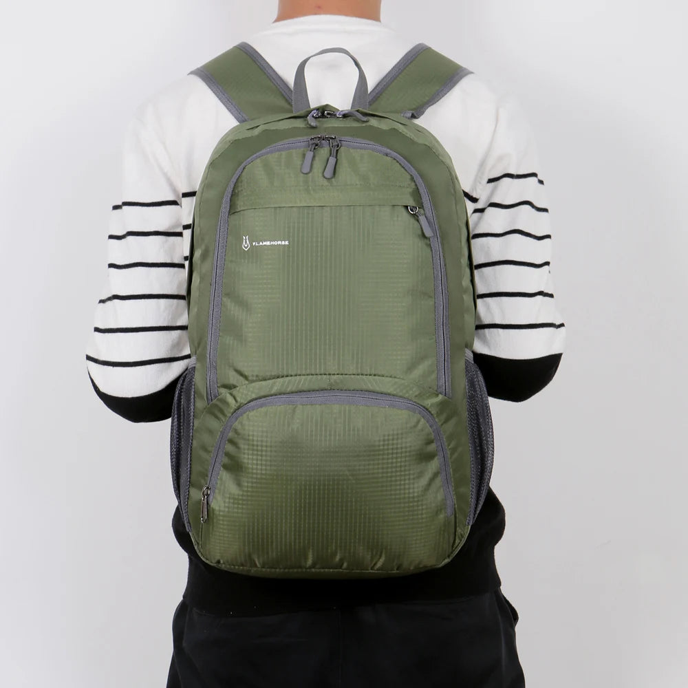 Lightweight Foldable Backpack - Waterproof Packable Daypack for Men & Women, Outdoor Travel, Hiking, Cycling & Camping Shoulder Bag