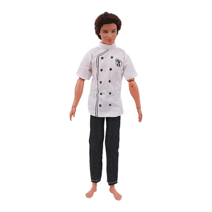 1/6 Boyfriend Doll Clothes Set — High-Quality Sparkling Top & Pants with Wool Hat for Ken Dolls