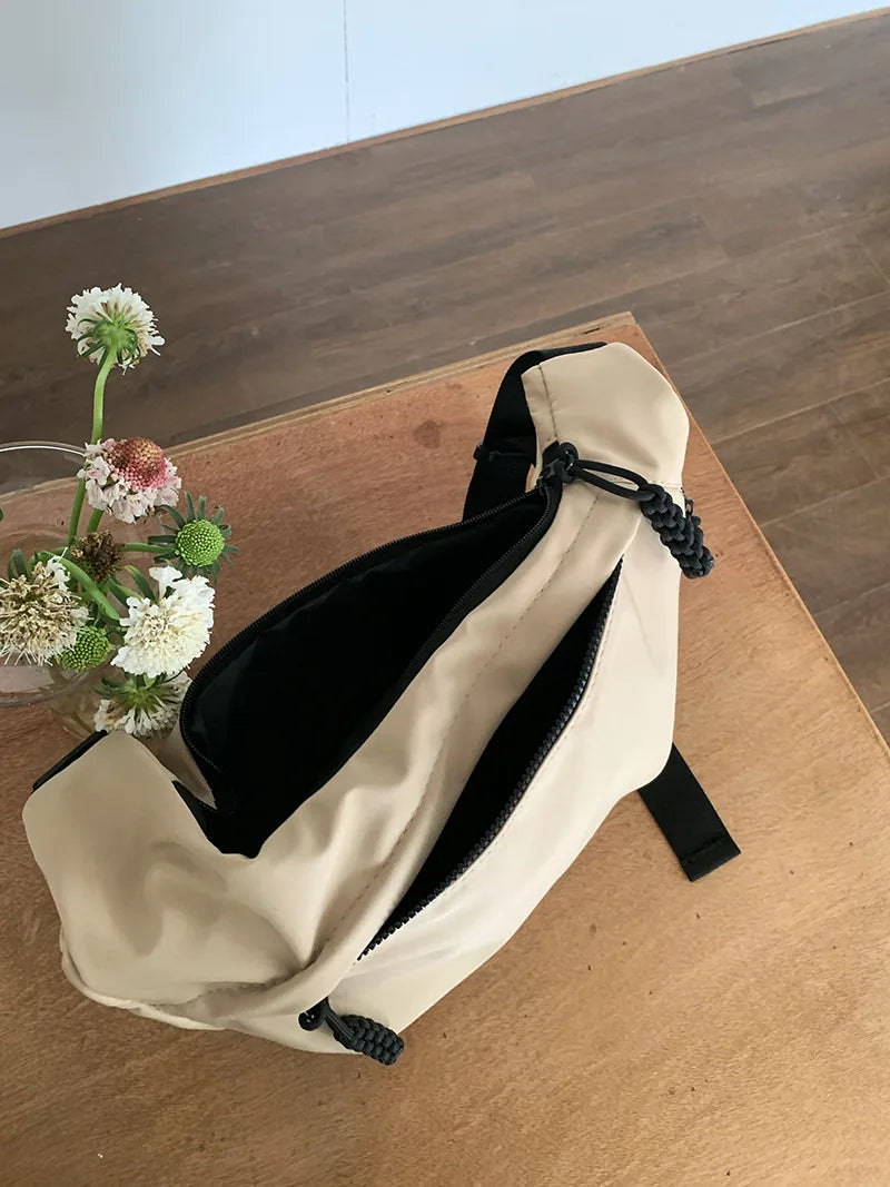 Large Capacity Nylon Crossbody Bag – Casual, Versatile Shoulder Bag for Commuting & Sports, Lightweight Hobo