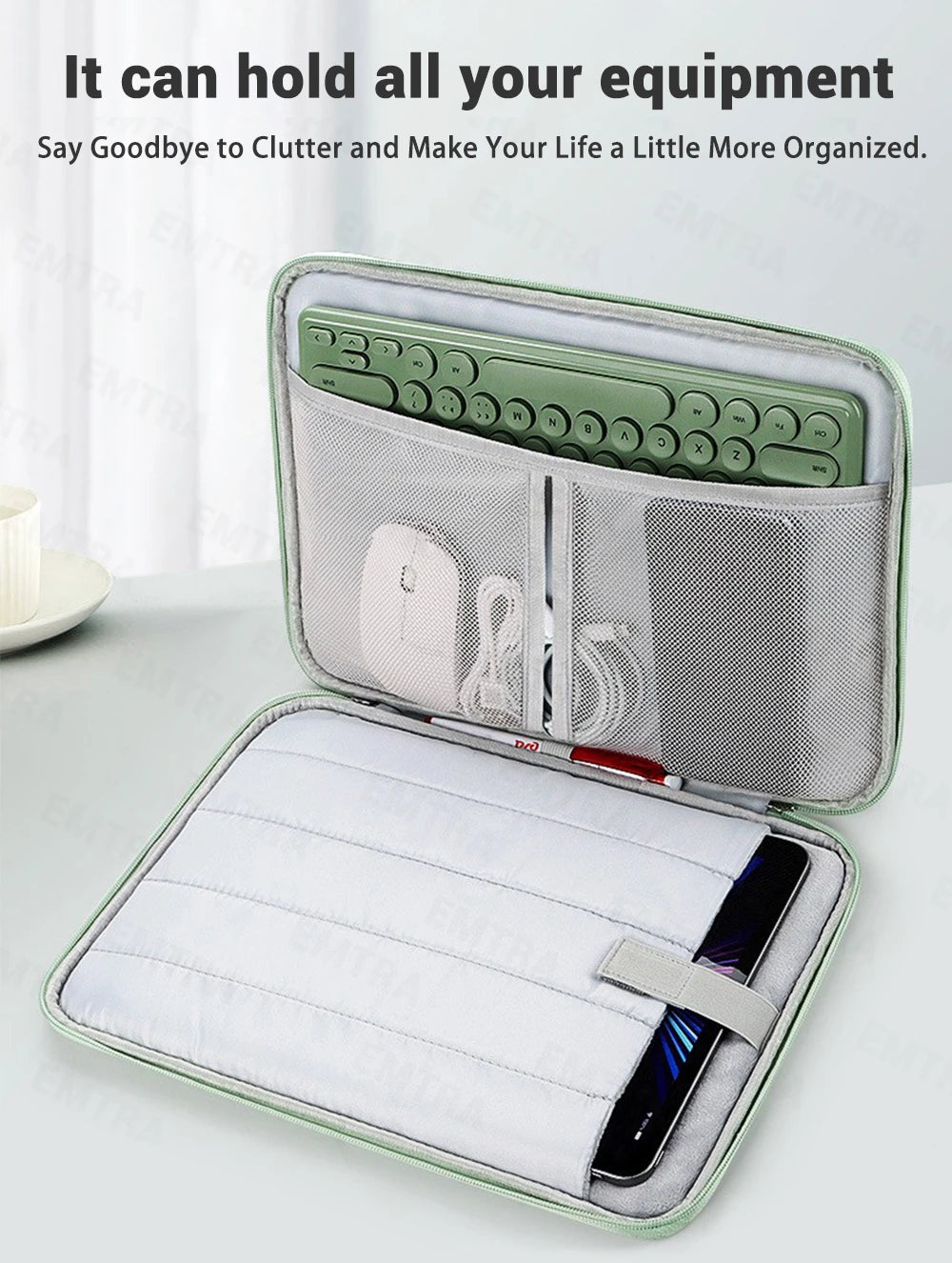 EMTRA Tablet Handbag Case - Shockproof Cover for iPad Mini 6, Air 4/5, Pro 11/12.9, Xiaomi Pad 5 & Kindle