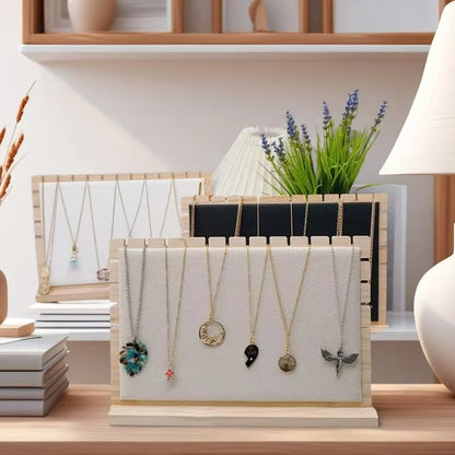 Creative Solid Wooden Necklace Display Frame – Pendant Support Jewelry Display Stand