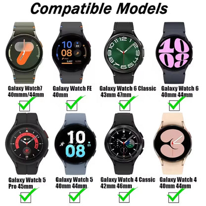 Samsung Galaxy Watch Soft Silicone Strap - Replacement Band for Watch FE/7/6/5/4, Watch 5 Pro and Watch 6 Classic 40mm–47mm