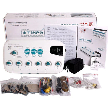 6-Channel Hwato SDZ II Low-Frequency Electro-Acupuncture Stimulator — Electric Needle Therapy for Nerve & Muscle