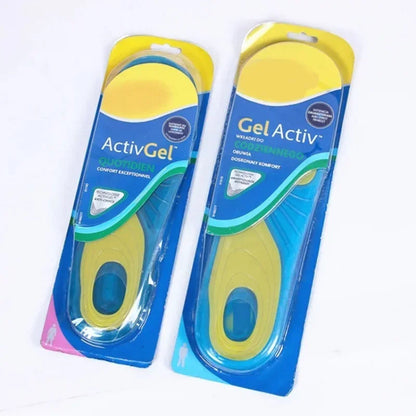 Silicone Sport Shoe Insoles - Non-Slip Gel Massage Pads with Shock Absorption & Orthopedic Foot Support