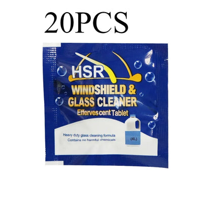 Glass Water Effervescent Wiper Tablets | Universal Concentrate for All Seasons, Strong Anti-Freeze & Shellac-Free