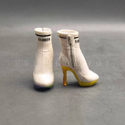 28cm Rainbow Big Sister Doll Shoes – Multi-Style Accessories for Girls, DIY Gift Toys