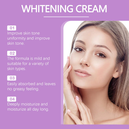 Peptide Whitening Face Cream – Anti-Melanin Dark Spot Corrector, Pigmentation Fading, Hydrating & Brightening Skin Smoothing Moisturizer