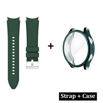 Samsung Galaxy Watch 4/5/6/7 TPU Protective Case - All-Around Cover with Sport Band for Galaxy Watch 6 Classic 43/47mm