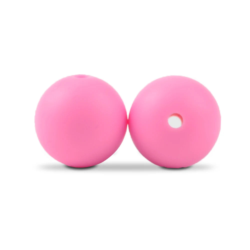 LOFCA Silicone Round Beads 20pcs - 9/12/15mm DIY Jewelry Making Beads for Bracelets, Keychains & Necklaces