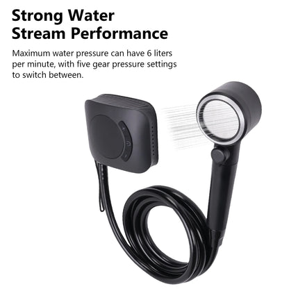 Rechargeable Camping Shower 3.6V 8000mAh – IPX8 Waterproof Portable Outdoor Shower 6L/min